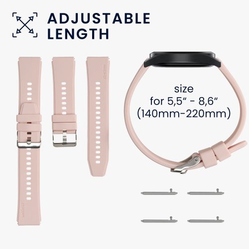 Set 2 Curele Kwmobile pentru GRV SmartWatch, Roz/Gri, Silicon, KWM000024SY002C