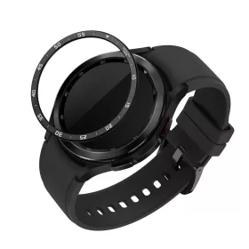   Rama cadran Kwmobile pentru Samsung Galaxy Watch 6 Classic, Negru/Argintiu, Aluminiu, KWM000024TK001C