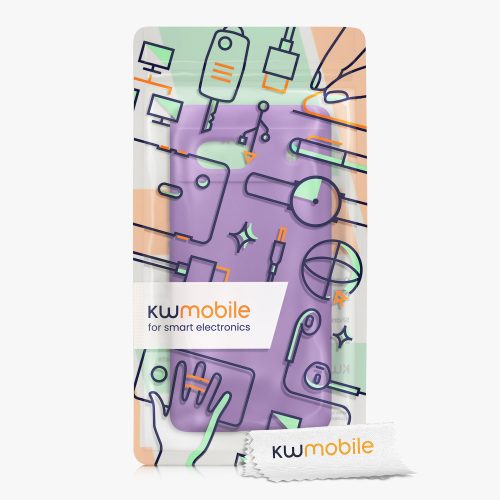 Husa Kwmobile pentru Google Pixel 7a, Mov, Silicon, KWM000019YE028C