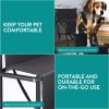 Scari pliabile auto pentru caini Navaris, 4 trepte, 107x76x47 cm, cu geanta, NAV0000272B001C