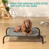 Pat ridicat pentru caini Navaris, 90 x 64 x 20 cm, cu efect de racire, NAV0000273M001C