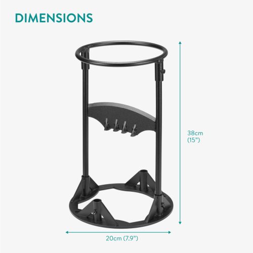 Set accesorii seminee Navaris, despicator lemne cu ciocan si carrier, 20x20x38 cm, maro, otel