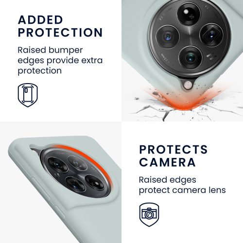 Husa Kwmobile pentru OnePlus 12, Verde deschis, Silicon, KWM000022QC004C