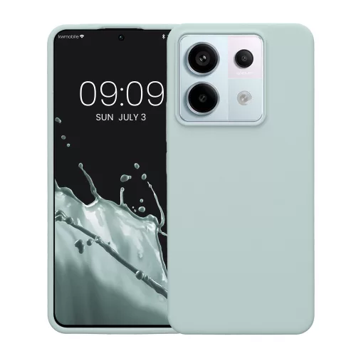 Husa Kwmobile pentru Xiaomi Redmi Note 13 Pro 5G/Poco X6, Verde deschis, Silicon, KWM000020LF005C