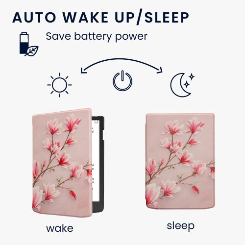 Husa Kwmobile pentru PocketBook InkPad Color 3, Multicolor, Piele ecologica, KWM000023RS002C