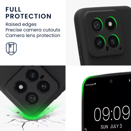 Husa Kwmobile pentru Xiaomi 14, Negru, Silicon, KWM000020ML001C