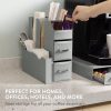 Set suport aparat cafea 3 sertare pentru capsule si organizator 2 sertare pentru consumabile Navaris, gri,  NAV000018GT002C