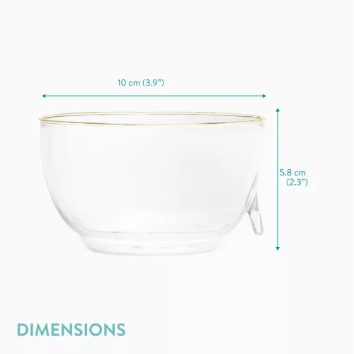 Suport betisoare parfumate Navaris, bol sticla borosilicata, 10x5, 8 cm, transparent, sticla