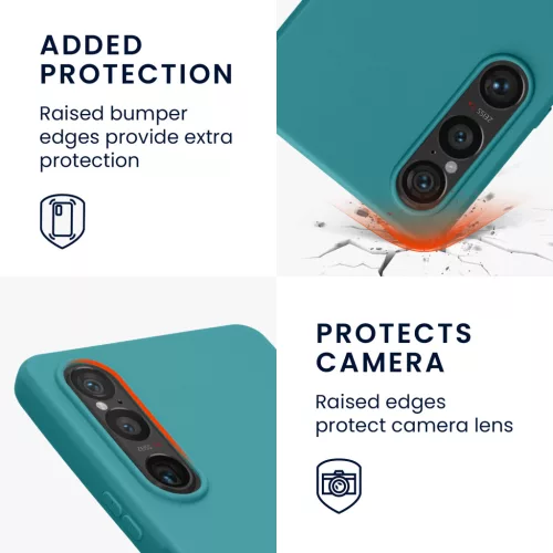 Husa Kwmobile pentru Sony Xperia 1 VI, Albastru, Silicon, KWM000021TR003C