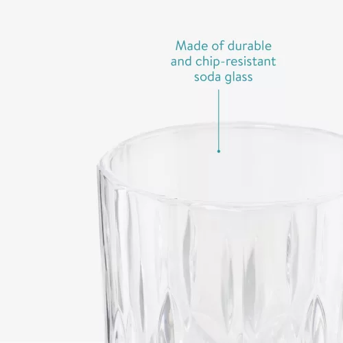 Set 4 Pahare de Whisky Navaris, 290 ml, rezistente la socuri, sticla, 60178.01.04