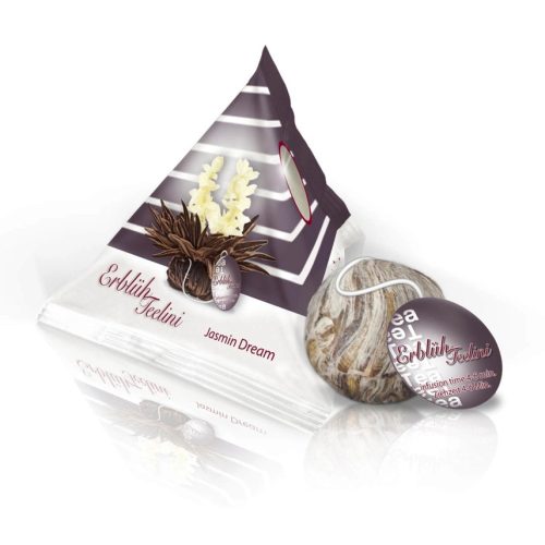 Set cadou ceai infloritor Creano Teelini, 12 plicuri, 8 sortimente, cutie din lemn, ceai alb/negru