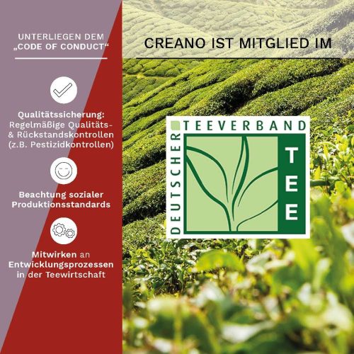 Set cadou ceai infloritor Creano ErbluhTee, 6 sfere, ceai alb/negru, ceainic 500 ml