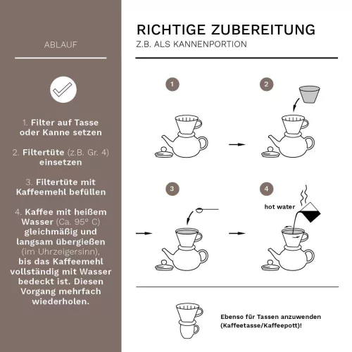 Filtru cafea Creano din portelan, marimea 4, pentru filtre 1x4, baza stabila, rosu