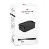 Lunchbox Rominox Quadra Matt Black, 900 ml, aluminiu, separator ajustabil, inchidere etansa