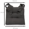 Perna Home pentru scaun cu panglica Homelevel, 42 x 46 cm, Albastru, Poliester / Bumbac, 55197.04